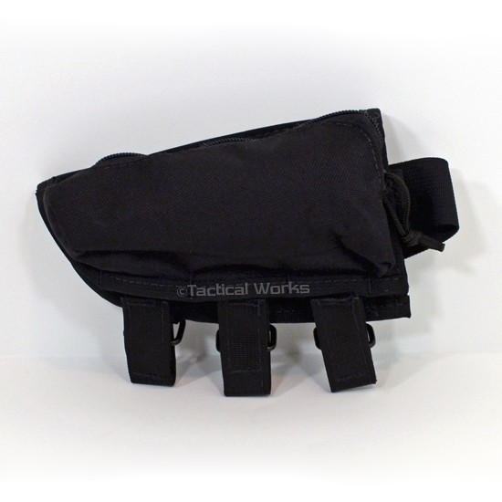 Tactical Operations Ammo Cheek Pad NO LOOPS in Black Left Hand Long